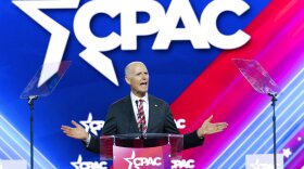Sen. Rick Scott, R-Fla., speaks during the Conservative Political Action Conference, CPAC 2023, at the National Harbor, in Oxon Hill, Md., Thursday, March 2, 2023.