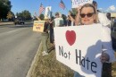 Rally goers in Springfield