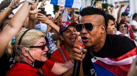 Gente de Zona's "Patria y Vida" (pictured, right: Randy Malcom in Miami) reclaims a slogan made popular at the birth of the Cuban revolution, "Patria o Muerte" (Homeland or Death), 62 years ago.