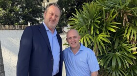 Bill Carlson poses with Ken Babby