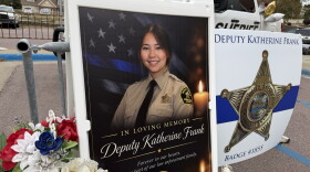 A memorial to Deputy Katherine Frank in downtown Sioux Falls
