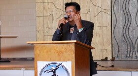 Governor Wilfred Herrera of Laguna pueblo speaks at an event on September 8, 2023