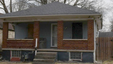 Children were found living in a house on Delphos Avenue in Dayton, pictured in a 2025 photo, with no adult to care for them.