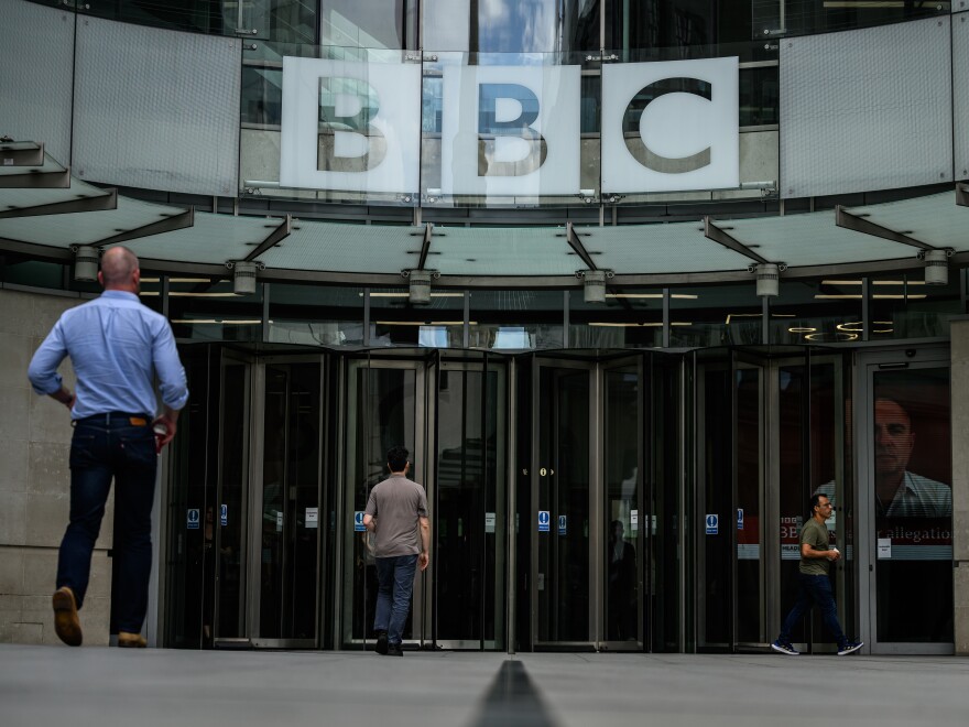 BBC Broadcasting House on July 10, 2023 in London, England. Last week, the Sun newspaper published allegations that a BBC presenter had paid tens of thousands of pounds to a teenager in exchange for explicit photos.