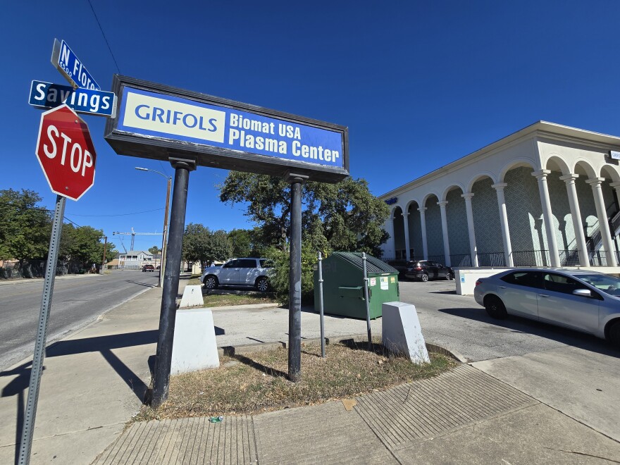 Grifols blood plasma center in downtown San Antonio