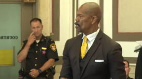 Rodney Hinton, Jr.'s attorney Clyde Bennett II during opening statements in Hinton's murder trial.