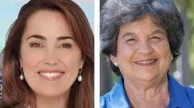 Republican Deborah Adeimy, left, and Democrat Lois Frankel are running for Congress in Donald Trump’s district.
