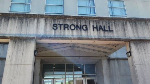 Strong Hall on the Missouri State University campus in Springfield, Mo. (photo taken on April 20, 2026).