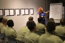 Karen Aroesty of the Anti-Defamation League leads a diversity awareness training for police cadets.