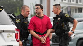 Agostino Abbatiello, who is facing charges including possession with intent to deliver and conspiracy, arrives to an appearance at Centre County Courthouse in Bellefonte, Pa., Wednesday, Sept. 2, 2026. 