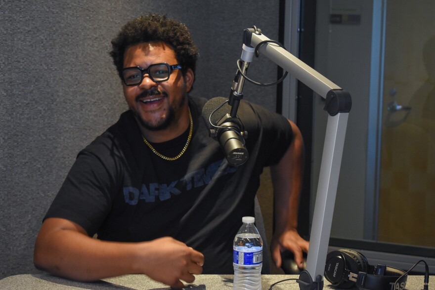 Anwar Newton in the KJZZ studios in Tempe.