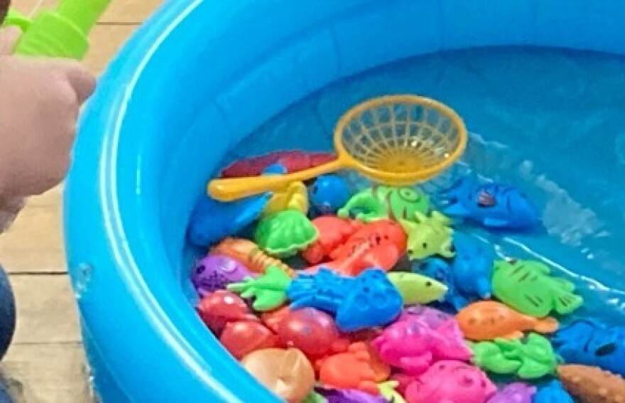 "One fish, two fish, red fish, blue fish" game at Archway Academy