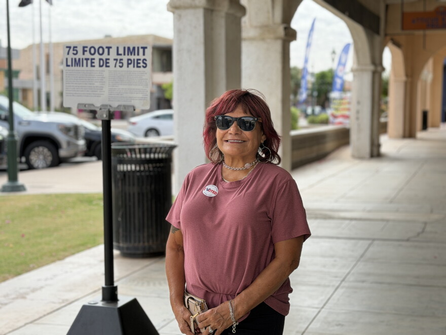 Yuma senior Charlene Shear voted early on Monday, October 12.