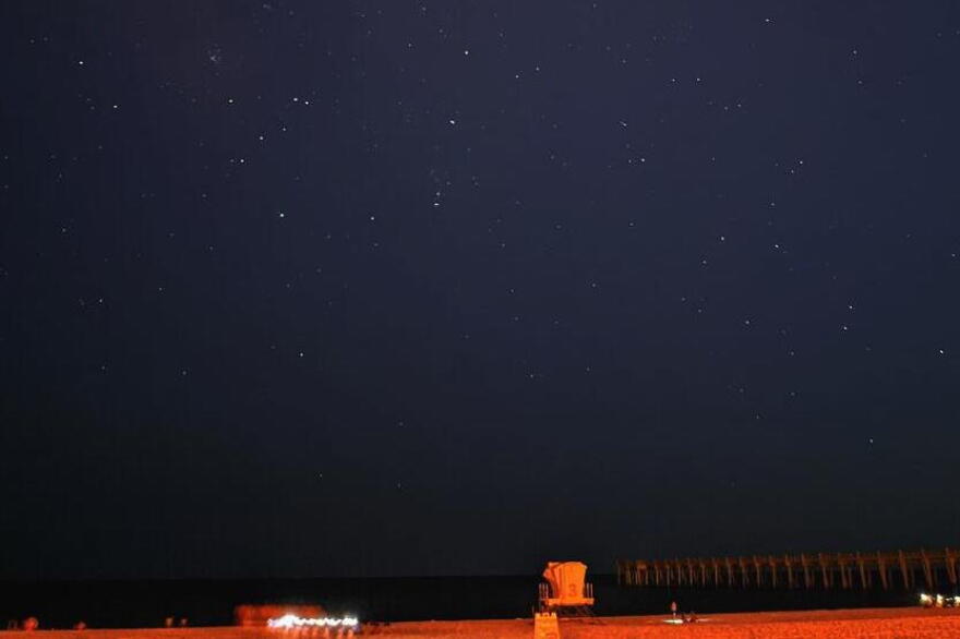 UWF Science Education major Dani Trotman caught a Perseid Meteor at the Pavilion Gaze on August 13.
