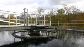 A filtration pool at the Yellow Springs Wastewater Treatment Plant on Grinnell Road