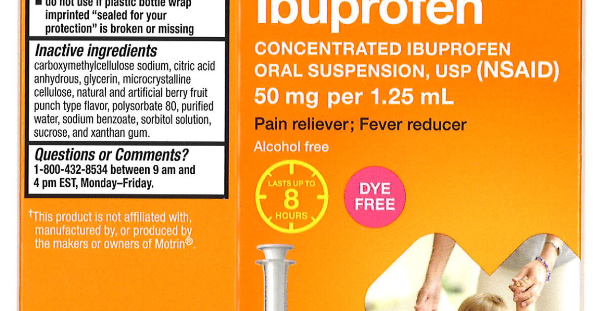 Urgent Recall Expanded For Infant Ibuprofen In CVS and Walmart Health