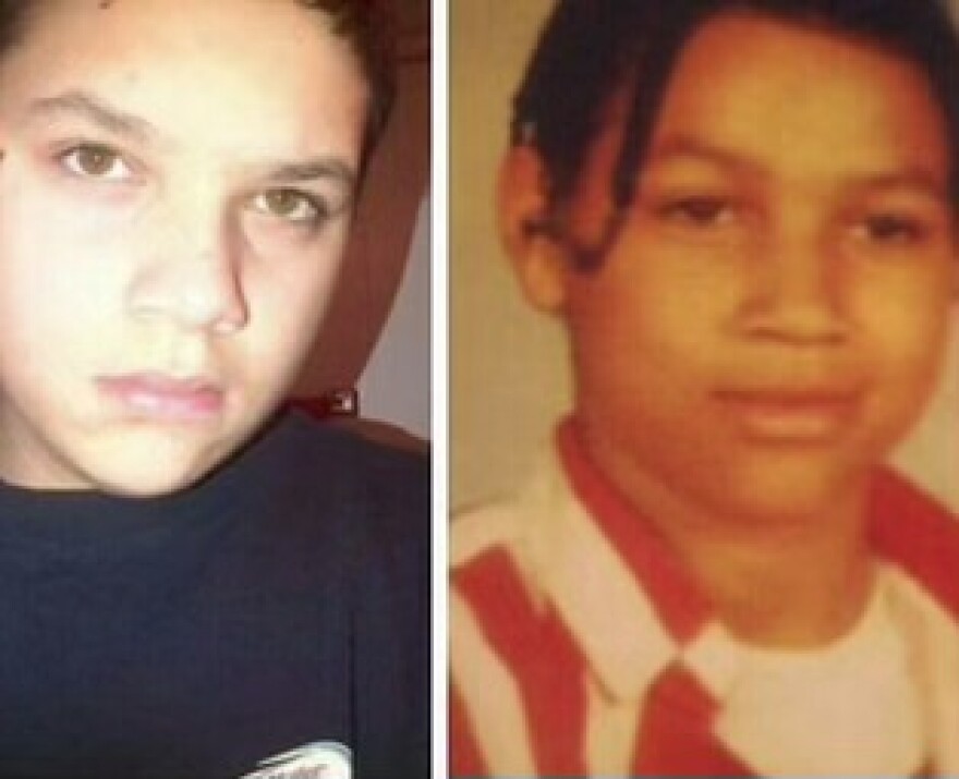 Side-by-side photo of Mike Hatcher, left, and his father Larry Perry, right. Perry died in 1999 after being shot 19 times during a dispute in North Omaha. Hatcher, who was three months old when his father died, believes Earnest Jackson is innocent of that crime and should be released from prison. “I won’t be able to come to peace with everything that has happened until he is granted freedom and mercy by the State of Nebraska,” Hatcher wrote in a statement sent to the Nebraska Board of Pardons, which meets Monday to decide whether Jackson’s sentence should be commuted.