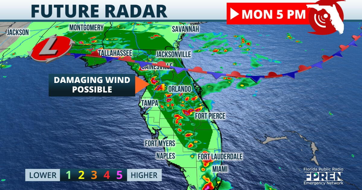 Tropical moisture leads to strong storms, multi-day flash flood risk | WUSF