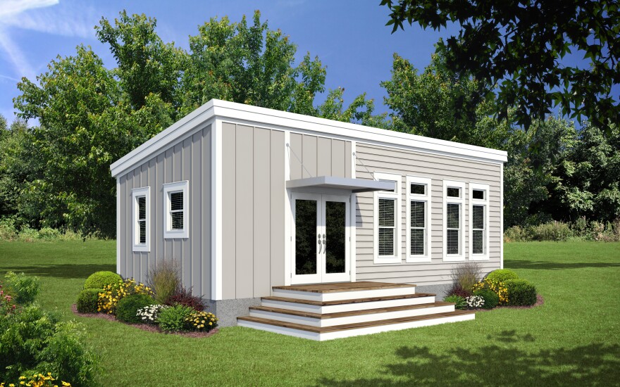 An architect's drawing of an accessory dwelling unit.