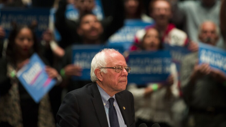 Sen. Bernie Sanders campaigns in Pennsylvania before the state's April 26 primary.