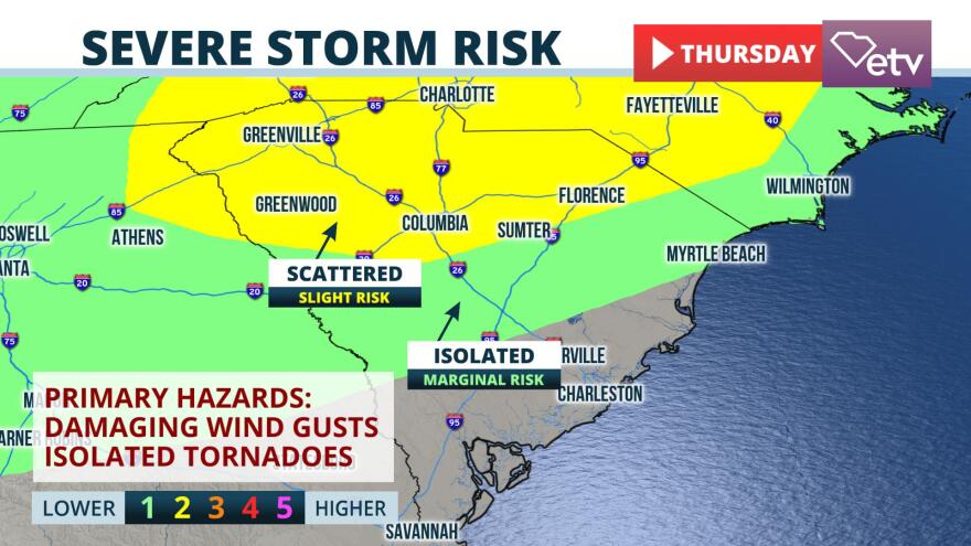 South Carolina Severe Storm Risk