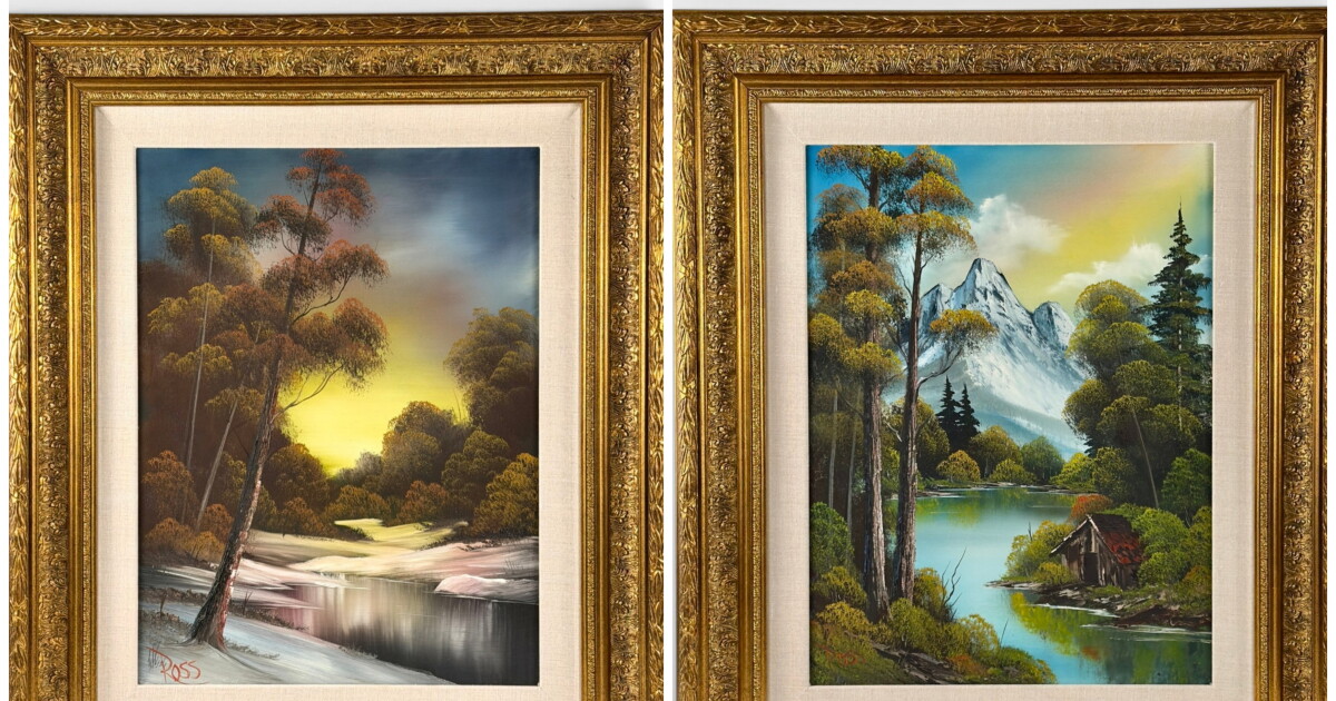 Two Bob Ross paintings are up for auction in Cincinnati