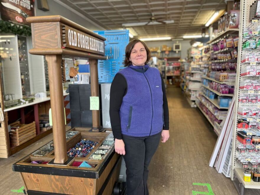 Erica Murray grew up in Old Forge and now owns the Old Forge Hardware Store, a sprawling 34,000 ft. store in downtown Old Forge. Photo: Emily Russell 