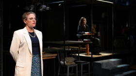 Rebecca Gibel as Katherine (foreground) and Rachael Warren as Clare (background). (Courtesy of Mark Turek)