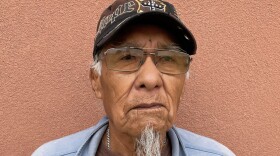 Floyd Morris poses for a photo in Towaoc, Colorado.