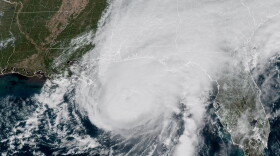 Satellite image shows Hurricane Isaias approaching the Gulf Coast of Alabama and Florida