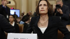 Former White House national security aide Fiona Hill, arrives to testify before the House Intelligence Committee on Capitol Hill in Washington, Thursday, Nov. 21, 2019, during a public impeachment hearing of President Trump's efforts to tie U.S. aid for Ukraine to investigations of his political opponents. (Alex Brandon/AP)