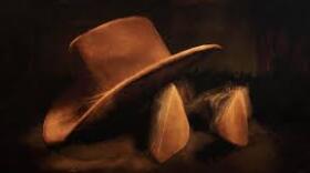 Brown Cowboy hat and boots 