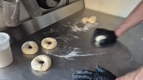 Shaping the bagels