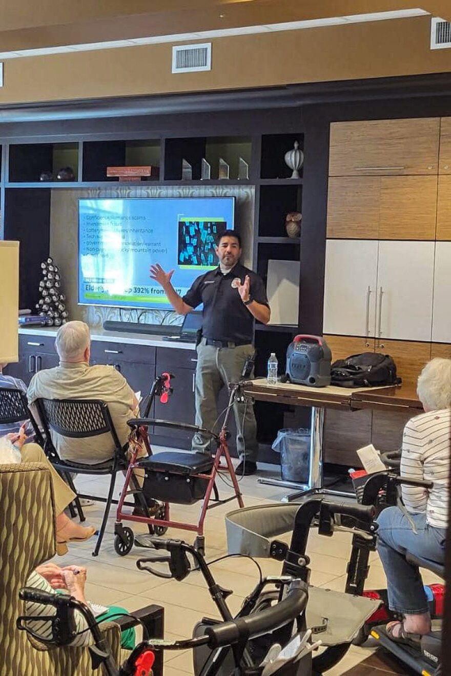 Orem Detective Jared Weech teaches classes on fraud at senior centers. He said it’s really hard to recover money lost to a scam, but sometimes it is possible if a victim notifies the police within 24 hours of a wire transfer going out.