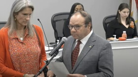 FILE - Republican Bill Goebel was sworn into the District 3 Board of Education seat in April. His lawyers claim the recent legislation aimed at removing him is unconstitutional. (Screenshot courtesy of Guilford County Schools)