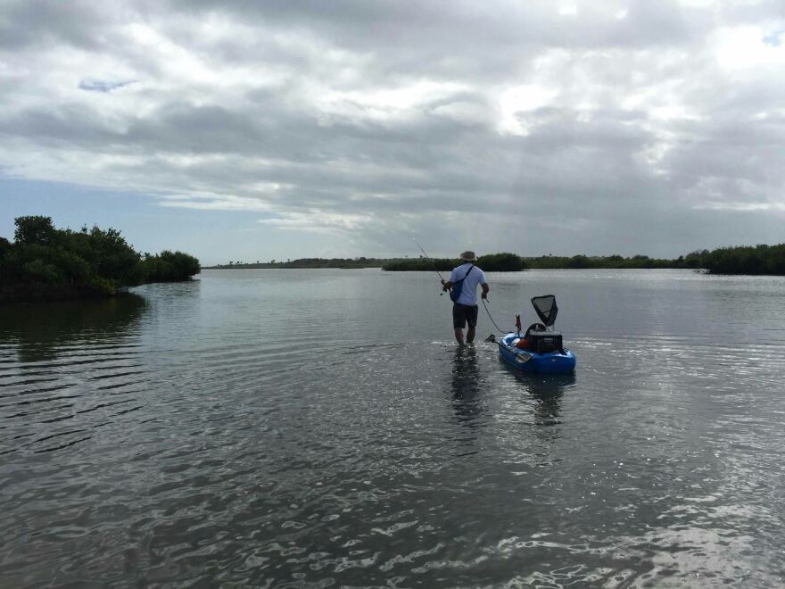 Gerry Realin copes with his PTSD by spending time on the Intercoastal Waterway near his home in Volusia County, Fla.