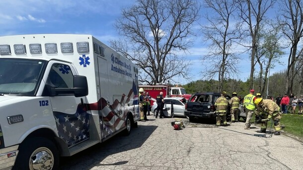 Clinton Area Ambulance Service is facing financial headwinds and has made significant budget concessions to stay afloat. 'It's based on cutting leadership positions, cutting wages of the leaders … to make sure we’re here for this next year,' said authority director Lynn Webber. (Photo courtesy of Clinton Area Ambulance Service Authority)