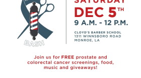 Barbershop Prevention Bash held on Saturday December 5th at 9:00 a.m. to 12:00 p.m.