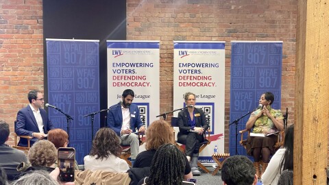 Ely Portillo, left, Sharif Hannan, Leigh Altman and Nichel Dunlap