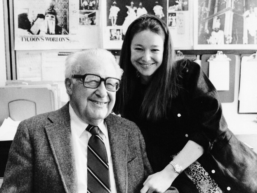 Anne Fadiman with her father, Clifton, in 1984.