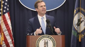 Gov. Andy Beshear speaks in Frankfort.