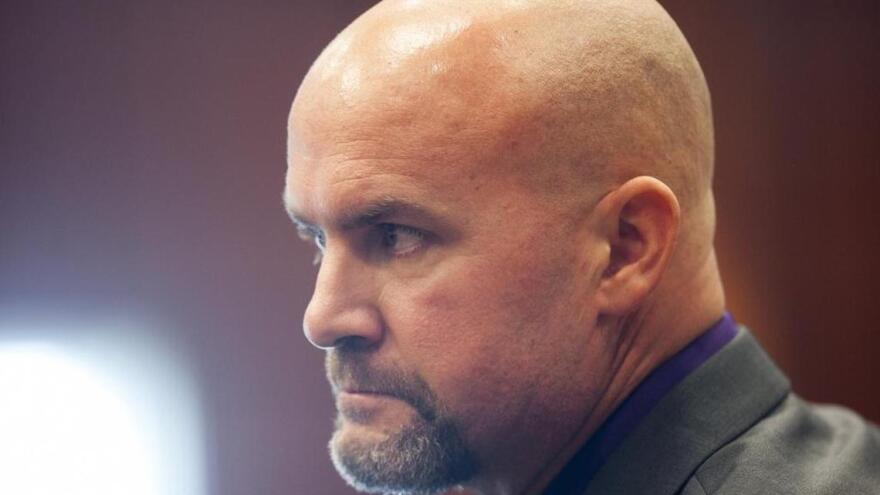 Idaho State Police detective Brandon Eller at the Ada County Courthouse in Boise, Idaho, on Aug. 16, 2017, in a trial on his claim the agency retaliated against him as a whistleblower. Eller worked on the team of detectives that routinely handled reports of sexual abuse by staff at Idaho state prisons.
