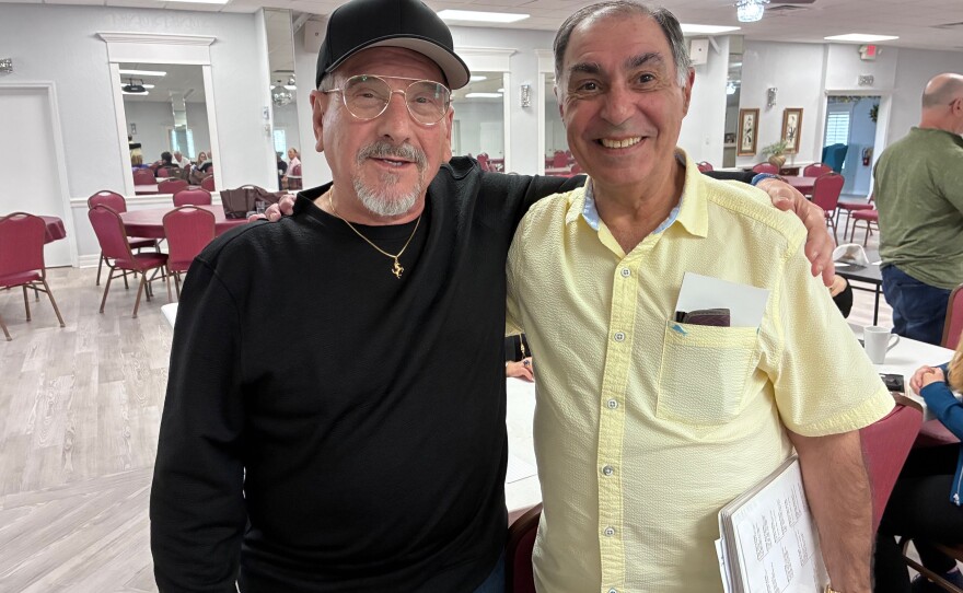 Joe Carlucci and Vince Melito attend the Family Heritage Workshop on Feb. 4, 2026.