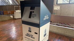 The new smart ballot drop box is located on the ground floor of the Lane County Public Service Building, Oct. 12, 2026.