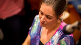 In this 2015 file photo, Marina Albero performs in KNKX's Seattle studio. Albero is one of the artists featured in a virtual concert series put on by Town Hall Seattle and Earshot Jazz.