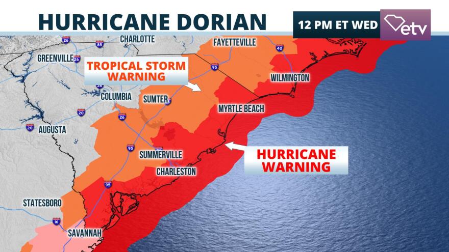 Hurricane and Tropical Storm Warnings