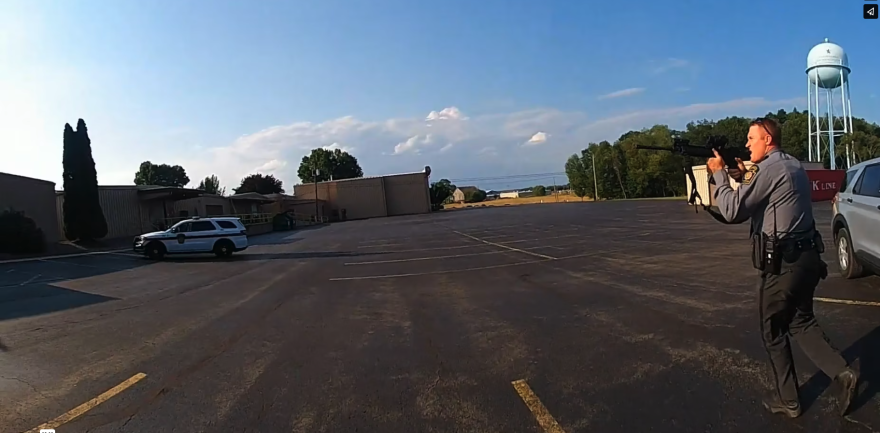 FILE - Local Pennsylvania police officers scramble after shots were fired at the July Trump rally in Butler. (Screenshot / Butler Township Police Department)