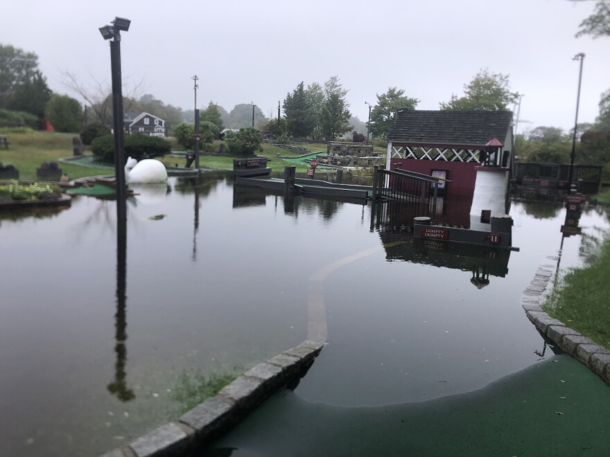 Sandwich Mini Golf was inundated with heavy rains over the weekend nor’easter. Much of the region was hit with coastal flooding.