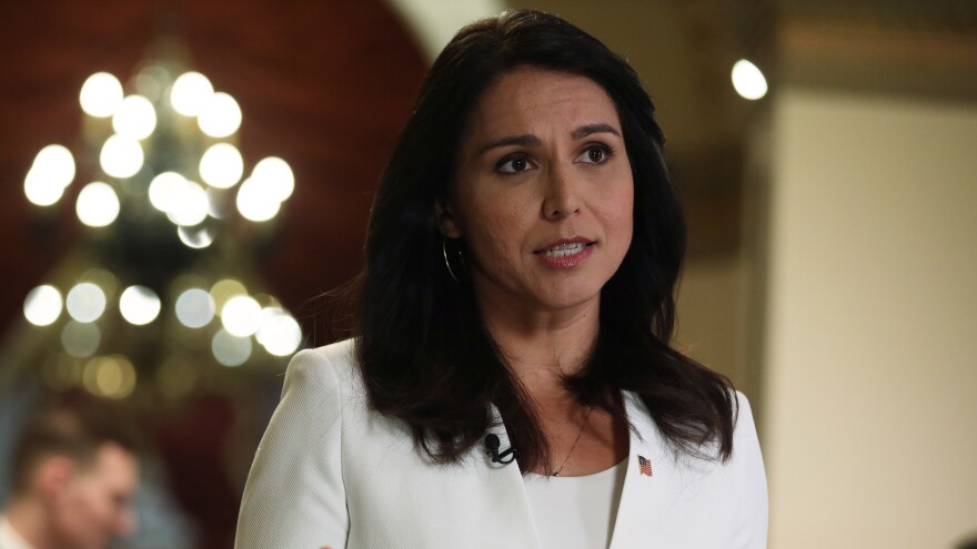 Rep. Tulsi Gabbard had staked her candidacy on an anti-war platform but faced criticism for past positions. [Alex Wong / Getty Images]