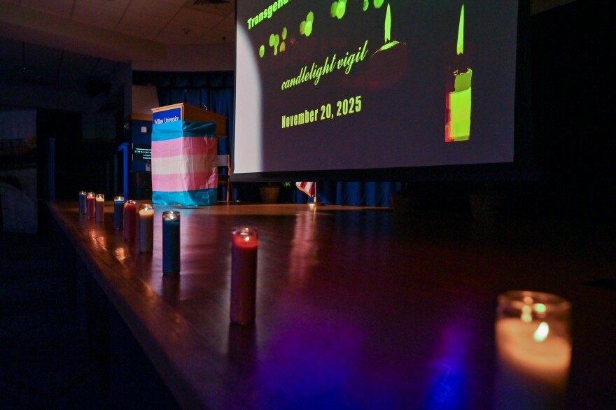 A candlelight vigil was held for Transgender Day of Remembrance.